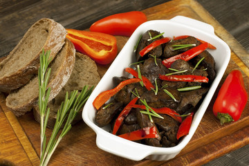 Fried chicken livers