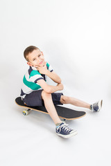 Boy with skateboard