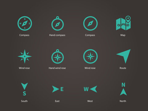 Compass icons.