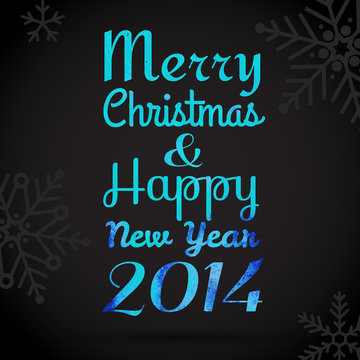 Christmas, New Year 2014 - vector card