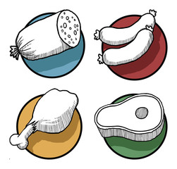 meat product icons