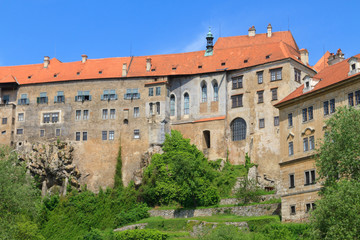 Fototapeta na wymiar Cesky Krumlov / Krumau castle and tower, UNESCO World Heritage S