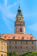 Fototapeta premium Cesky Krumlov / Krumau castle and tower, UNESCO World Heritage S