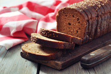 Sliced rye bread