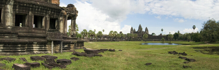 Angkor Wat Temple, Viewed From The Southern Library, Cambodia