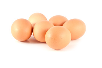 eggs isolated on white background