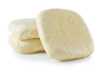 Tofu on white background