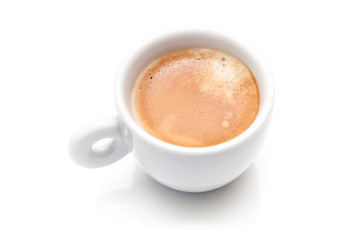 Small espresso cup isolated on white background