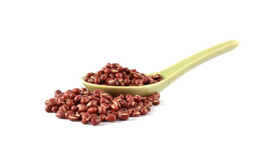 Red beans isolated on white background