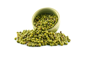 Mung beans isolated on white background