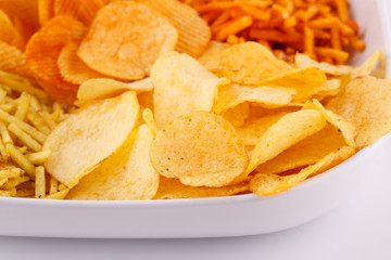 Potato chips in bowl