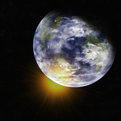 Fototapeta premium Earth from space. Elements of this image furnished by NASA.