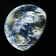 Earth from space. Elements of this image furnished by NASA.