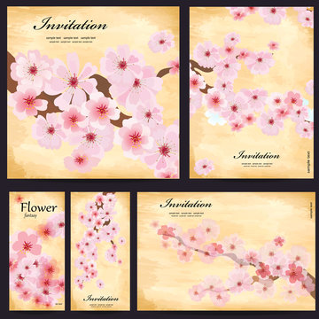 Set of floral cards for your design