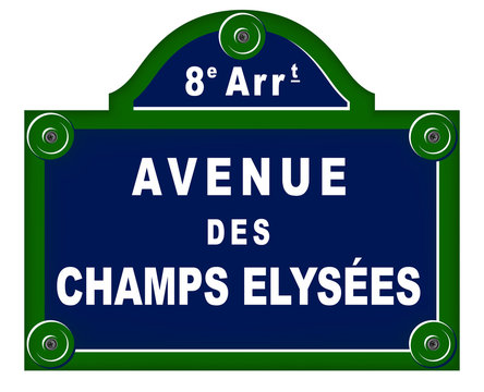 Fototapeta Parisian avenue plates