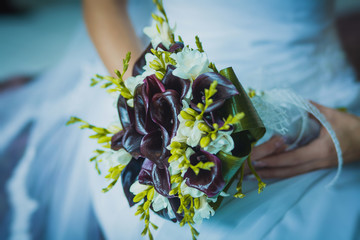 beautiful bouquet  in the the bride's hands