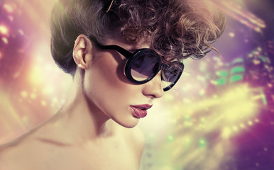 Art picture of woman with stardust
