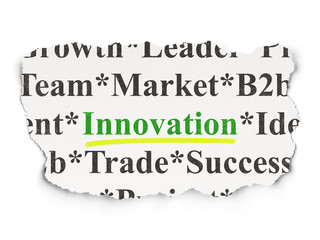Finance concept: Innovation on Paper background