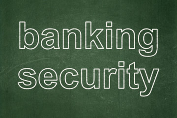 Fototapeta premium Privacy concept: Banking Security on chalkboard background