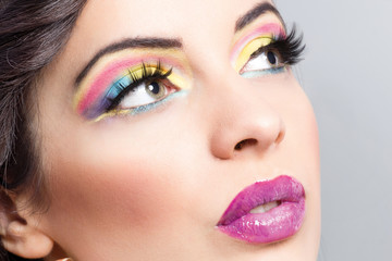 Naklejka premium beautiful woman make up