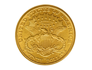 Twenty dollars gold coin from 1882
