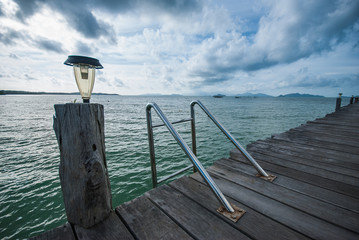 Swimming pool in the sea