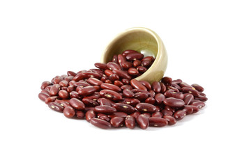 kidney beans on white background