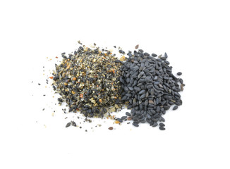 Sesame seeds isolated on white background