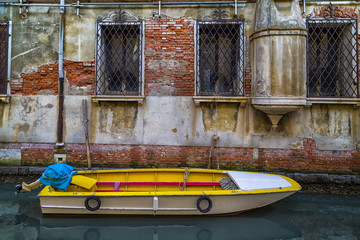 Venetian House and Boat, Italy - 58441324