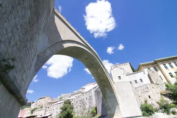 Deurstickers Stari Most Old Bridge in Mostar