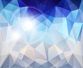Abstract background blue mosaic