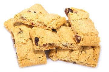 apple cookies with raisins isolated