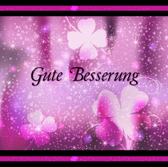 Quadratische Glückwunschkarte Gute Besserung