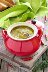 traditional russian sour cabbage soup