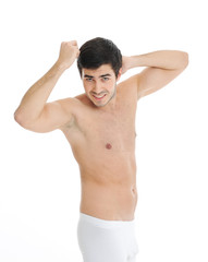 Fototapeta premium junger mann in heller Shorts