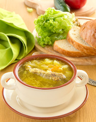 traditional russian sour cabbage soup