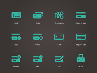 Credit card icons.