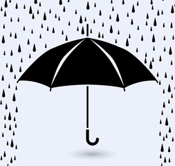 vector symbol of umbrella protection from rain