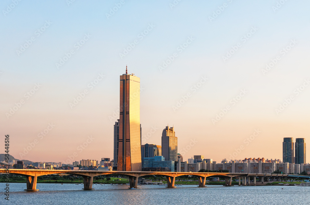 Wall mural Seoul Skyline