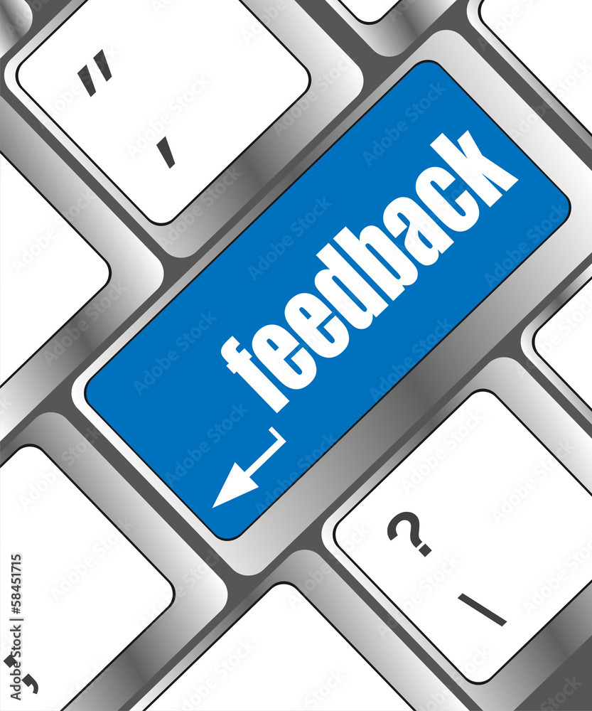 Poster feedback on computer keyboard key button
