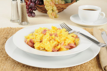 Ham with au gratin potatoes