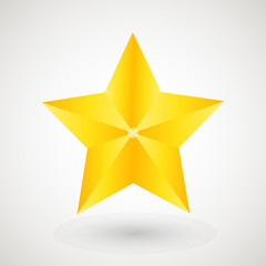 Obraz premium Gold star on the light background