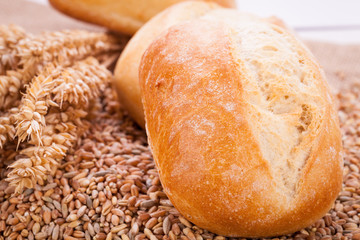 frisch gebackenes knuspriges brot detail