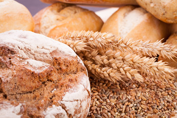 frisch gebackenes knuspriges brot detail