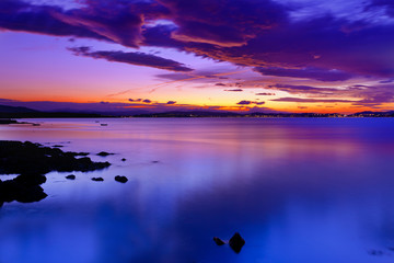 Fototapeta na wymiar Zen landscape (Santander Bay,Spain)
