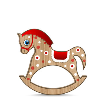 painted wooden horse