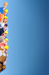 Construction workers group.