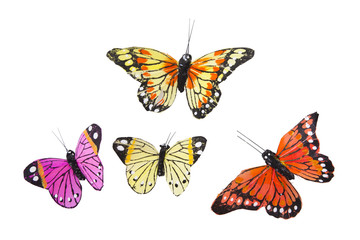 colorful paper butterflies