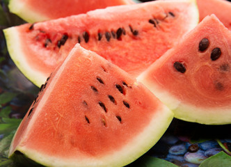 Fresh watermelon slices