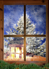 weihnachtliche Stimmung am Fenster